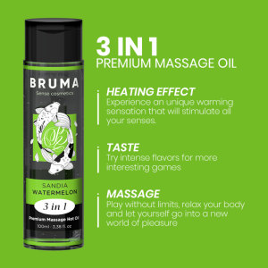 Bruma Massageolie met warmte-effect Watermeloen 3 in 1 Bruma Massageolie met warmte-effect Watermeloen 3 in 1 - Afbeelding 4