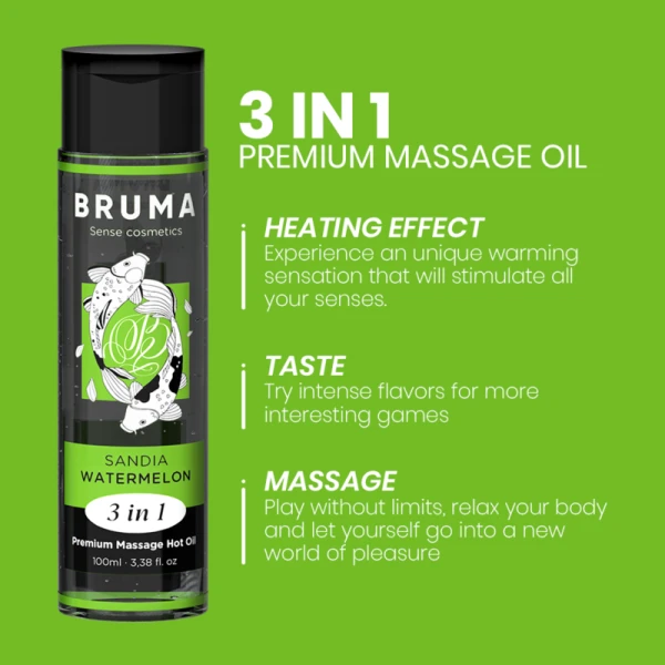 Bruma Massageolie met warmte-effect Watermeloen 3 in 1