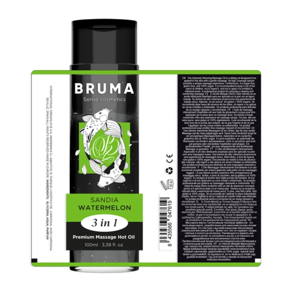 Bruma Massageolie met warmte-effect Watermeloen 3 in 1