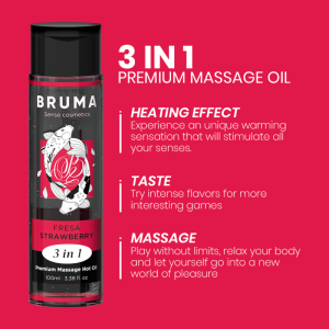 Bruma Massageolie met warmte-effect Aardbei, 3-in-1 Bruma Massageolie met warmte-effect Aardbei, 3-in-1 - Afbeelding 4