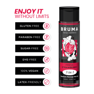 Bruma Massageolie met warmte-effect Aardbei, 3-in-1 Bruma Massageolie met warmte-effect Aardbei, 3-in-1 - Afbeelding 3