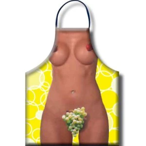 Diablo Picante Druiven Schort voor Dames – Party-schort met erotische illustraties