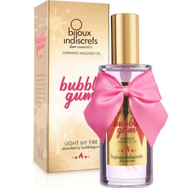 Bijoux Love Cosmetiques Massageöl Light My Fire mit Wärmeeffekt Bubblegum-Geschmack Bijoux Love Cosmetiques Massageöl Light My Fire mit Wärmeeffekt Bubblegum-Geschmack