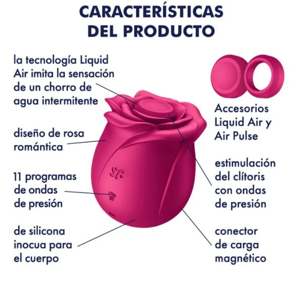 Satisfyer AIR Pulse Pro 2 Classic Blossom Auflegevibrator mit Druckwellen