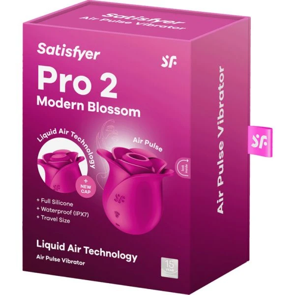 Satisfyer AIR Pulse Pro 2 Modern Blossom opgelegde vibrator met Liquid Air-technologie