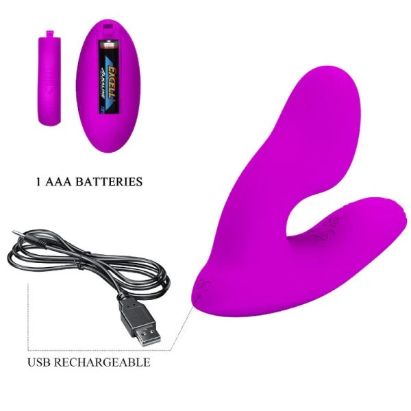 Pretty Love Opgelegvibrator Melvin met afstandsbediening en twee motoren