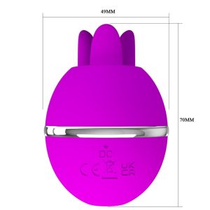 High Tech Pretty Love Gemini Ball Opgelegde Vibrator met Likfunctie, Paars High Tech Pretty Love Gemini Ball Opgelegde Vibrator met Likfunctie, Paars - Afbeelding 9