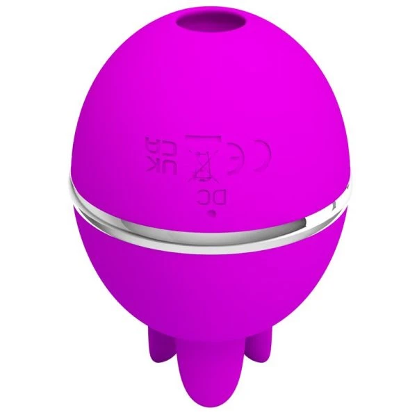 High Tech Pretty Love Gemini Ball Opgelegde Vibrator met Likfunctie, Paars High Tech Pretty Love Gemini Ball Opgelegde Vibrator met Likfunctie, Paars