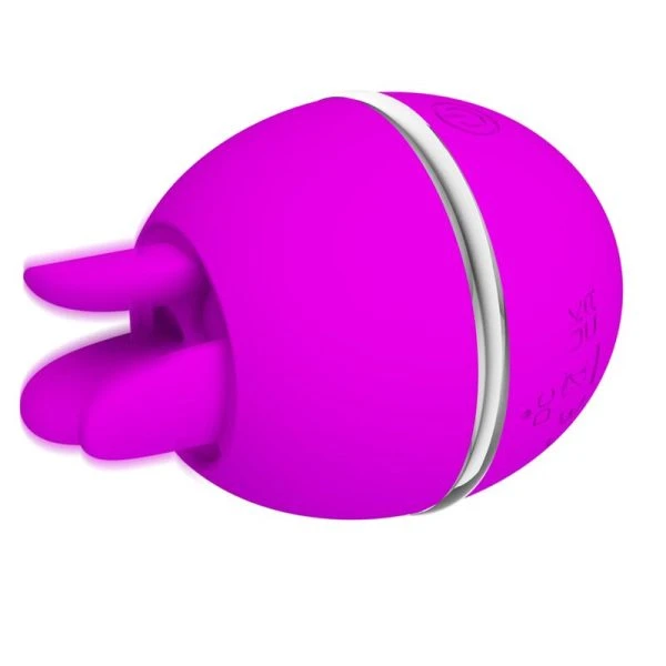 High Tech Pretty Love Gemini Ball Opgelegde Vibrator met Likfunctie, Paars High Tech Pretty Love Gemini Ball Opgelegde Vibrator met Likfunctie, Paars