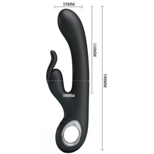 High Tech Pretty Love Carina wiederaufladbarer Rabbit-Vibrator mit Heizfunktion schwarz High Tech Pretty Love Carina wiederaufladbarer Rabbit-Vibrator mit Heizfunktion schwarz – Bild 4