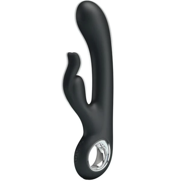 High Tech Pretty Love Carina wiederaufladbarer Rabbit-Vibrator mit Heizfunktion schwarz