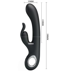 High Tech Pretty Love Carina wiederaufladbarer Rabbit-Vibrator mit Heizfunktion schwarz High Tech Pretty Love Carina wiederaufladbarer Rabbit-Vibrator mit Heizfunktion schwarz – Bild 7