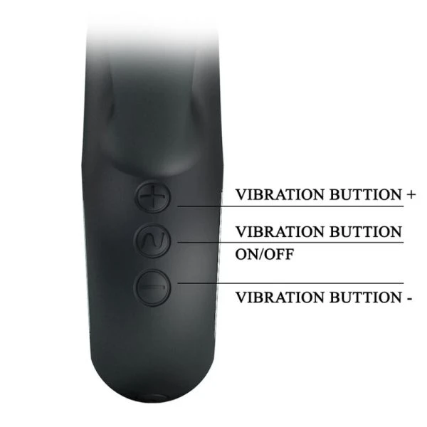High Tech Pretty Love Ansel Vibrator G-Punt-Clitoris-Stimulator zwart
