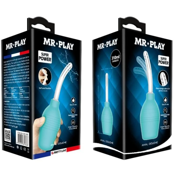 MR Play Anaaldouche van rubber met grote ballon, blauw