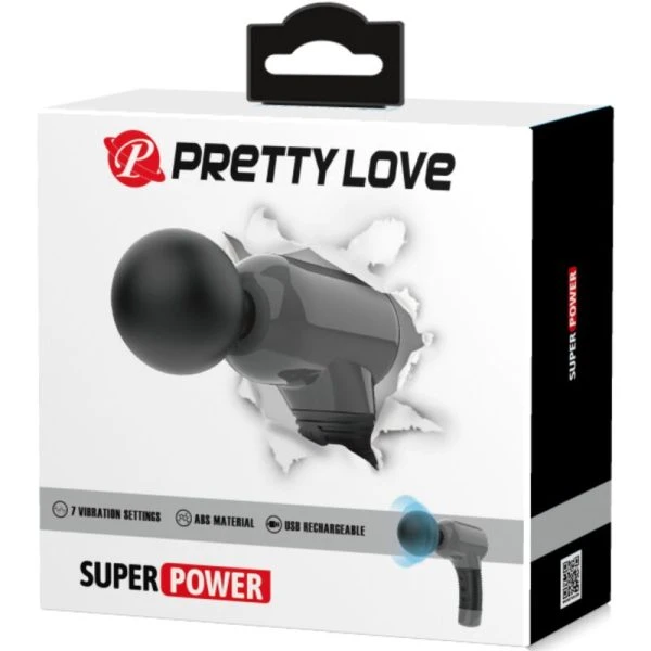 High Tech Pretty Love oplaadbare massager met 7 functies, donkergrijs