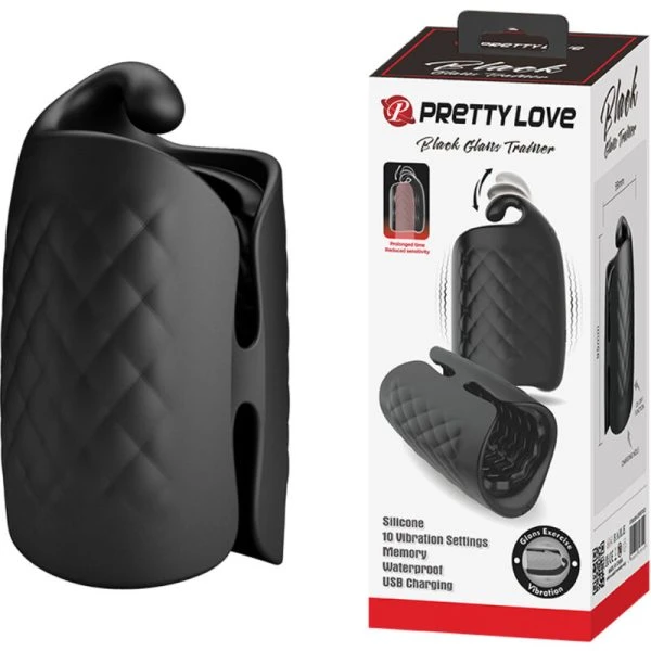 Bodies & Masturbators Pretty Love Masturbator mit Vibrator in Schwarz