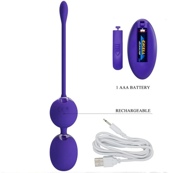 Remote Control Pretty Love Willie Youth Liefdeskussentjes Vibratie Paars