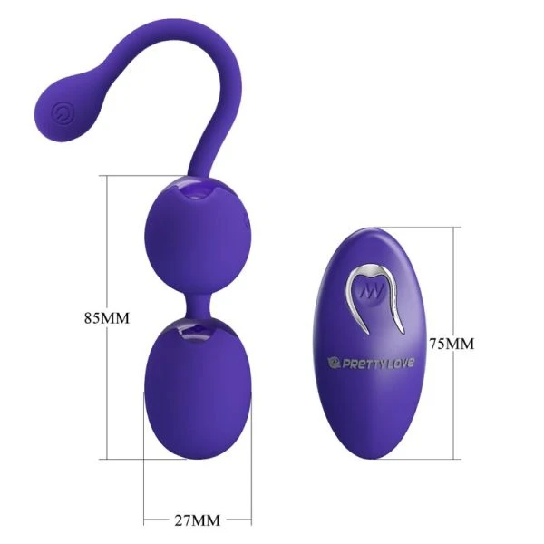 Remote Control Pretty Love Willie Youth Liefdeskussentjes Vibratie Paars