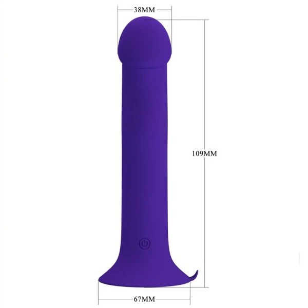 High Tech Pretty Love Murray Vibrator-Dildo met zuignap, Paars