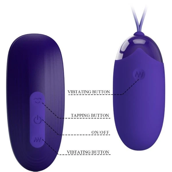 Afstandsbediening Pretty Love Stimulator en Vibratie-ei, oplaadbaar Afstandsbediening Pretty Love Stimulator en Vibratie-ei, oplaadbaar