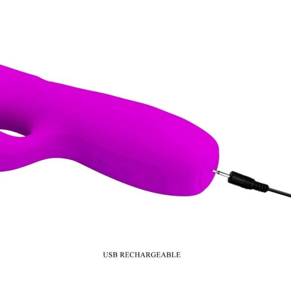 High Tech Pretty Love Melanie Purple oplaadbare konijnenvibrator Paars