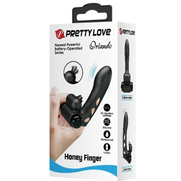 FUN Toys Pretty Love Orlando Vibrator-Vingerhoes zwart