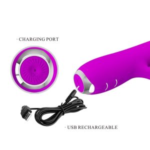 High Tech Pretty Love Rachel Vibrator met clitorisstimulator en zuignap paars High Tech Pretty Love Rachel Vibrator met clitorisstimulator en zuignap paars - Afbeelding 8