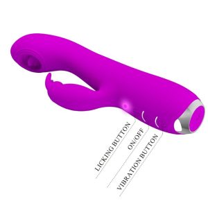 High Tech Pretty Love Rachel Vibrator met clitorisstimulator en zuignap paars High Tech Pretty Love Rachel Vibrator met clitorisstimulator en zuignap paars - Afbeelding 6