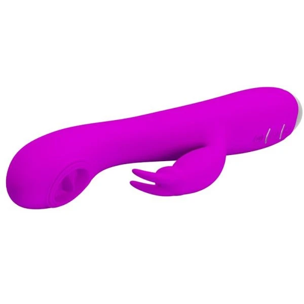 High Tech Pretty Love Rachel Vibrator met clitorisstimulator en zuignap paars High Tech Pretty Love Rachel Vibrator met clitorisstimulator en zuignap paars