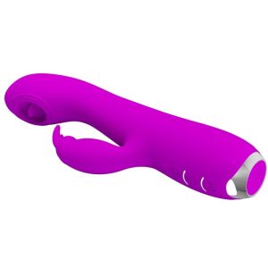 High Tech Pretty Love Rachel Vibrator met clitorisstimulator en zuignap paars High Tech Pretty Love Rachel Vibrator met clitorisstimulator en zuignap paars - Afbeelding 3