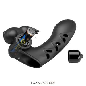 FUN Toys Pretty Love Vance Black Rabbit Vibrator Vingerhoes Zwart FUN Toys Pretty Love Vance Black Rabbit Vibrator Vingerhoes Zwart - Afbeelding 4