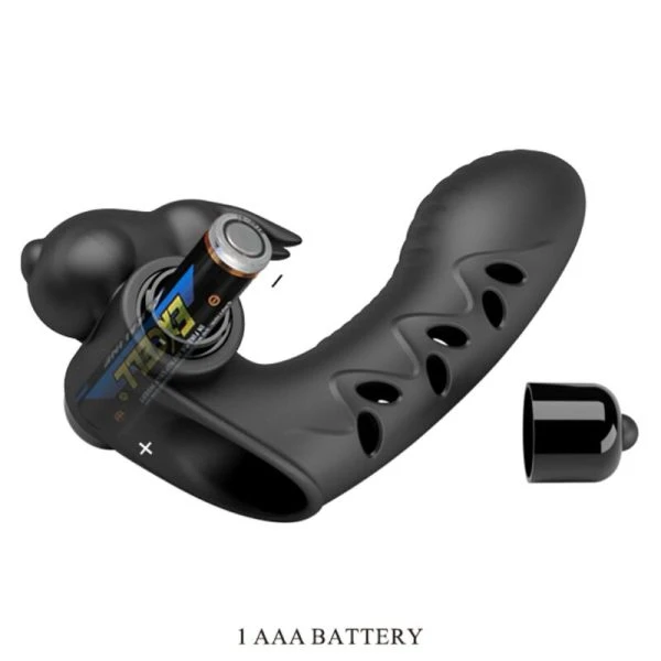 FUN Toys Pretty Love Vance Black Rabbit Vibrator Vingerhoes Zwart FUN Toys Pretty Love Vance Black Rabbit Vibrator Vingerhoes Zwart