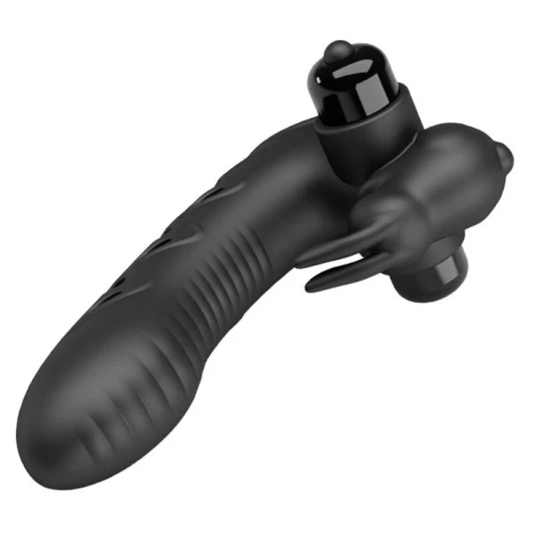 FUN Toys Pretty Love Vance Black Rabbit Vibrator Vingerhoes Zwart FUN Toys Pretty Love Vance Black Rabbit Vibrator Vingerhoes Zwart