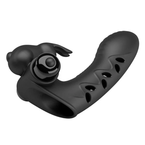 FUN Toys Pretty Love Vance Black Rabbit Vibrator Vingerhoes Zwart FUN Toys Pretty Love Vance Black Rabbit Vibrator Vingerhoes Zwart