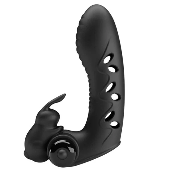 img_160446_3e1140daeb47577fcffcded8dad4d34a_1.jpg FUN Toys Pretty Love Vance Black Rabbit Vibrator Vingerhoes Zwart