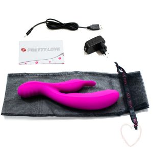 High Tech Pretty Love Bliss Lilac Massager Vibrator met Clitorisstimulator High Tech Pretty Love Bliss Lilac Massager Vibrator met Clitorisstimulator - Afbeelding 1
