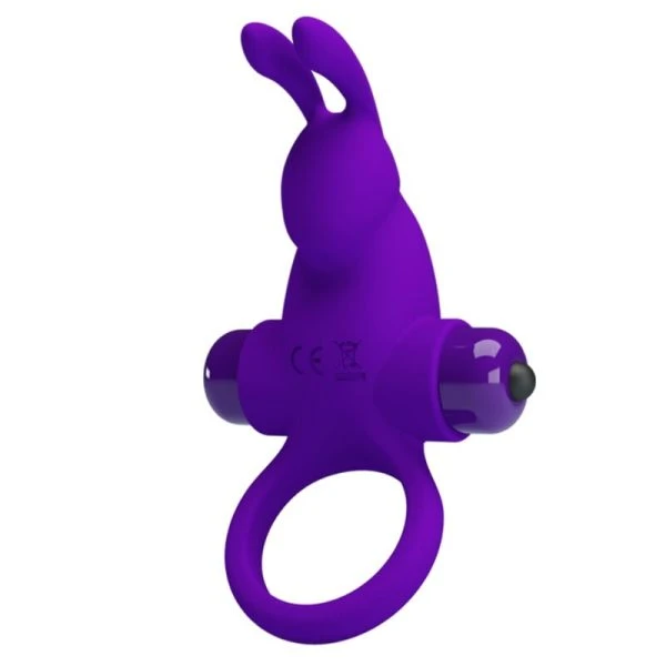 FOR HIM Vibratorring Kaninchen Für Lila Penis met 10 functies