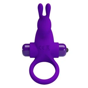 FOR HIM Vibratorring Kaninchen Für Lila Penis mit 10 Funktionen