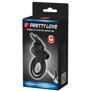 FOR HIM Pretty Love Vibrator Penisring met Konijnstimulatie zwart FOR HIM Pretty Love Vibrator Penisring met Konijnstimulatie zwart - Afbeelding 9