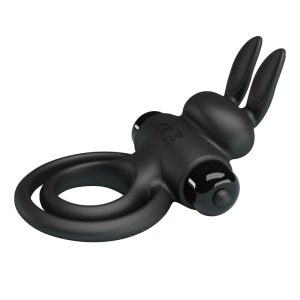 FOR HIM Pretty Love Vibrator Penisring met Konijnstimulatie zwart FOR HIM Pretty Love Vibrator Penisring met Konijnstimulatie zwart - Afbeelding 4
