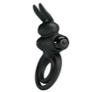 FOR HIM Pretty Love Vibrator Penisring met Konijnstimulatie zwart FOR HIM Pretty Love Vibrator Penisring met Konijnstimulatie zwart - Afbeelding 5