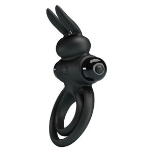 FOR HIM Pretty Love Vibrator Penisring met Konijnstimulatie zwart FOR HIM Pretty Love Vibrator Penisring met Konijnstimulatie zwart - Afbeelding 3