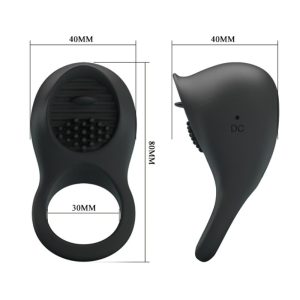 FOR HIM Pretty Love Vibrierender Penisring mit Zunge, schwarz FOR HIM Pretty Love Vibrierender Penisring mit Zunge, schwarz – Bild 6