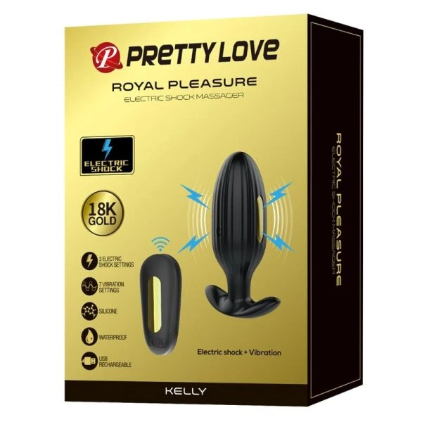 Remote Control Pretty Love Kelly Plug Analvibrator wiederaufladbar schwarz