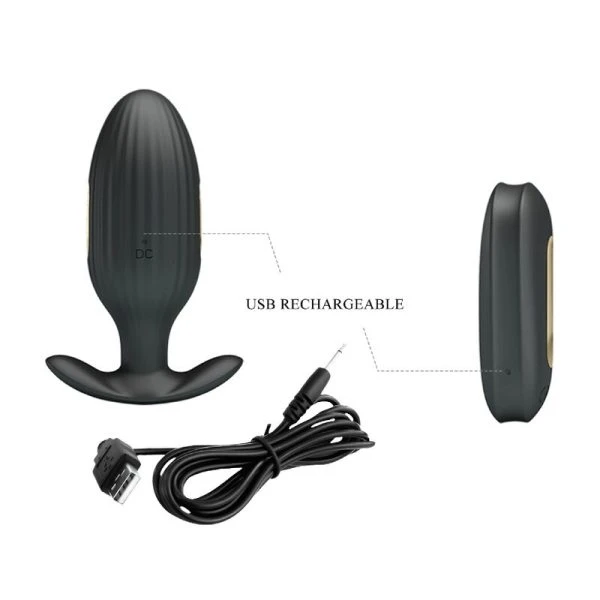 Remote Control Pretty Love Kelly Plug Analvibrator wiederaufladbar schwarz