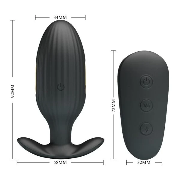Remote Control Pretty Love Kelly Plug Analvibrator wiederaufladbar schwarz