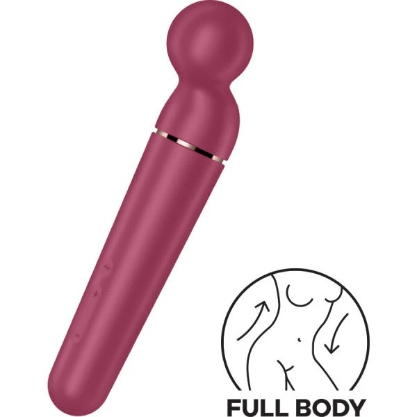 Satisfyer Planet Wand-er Vibrator Massager Berry rood