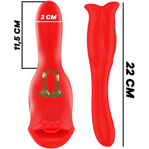 MIA Auflegevibrator Siena mit Biss- und Vibrationsmodi, rot