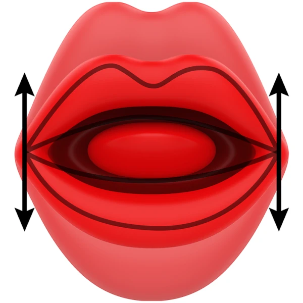 MIA Auflegevibrator Siena mit Biss- und Vibrationsmodi, rot