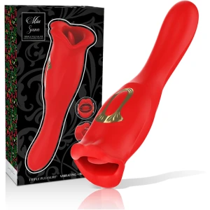MIA Opgelegvibrator Siena met bijt- en trillingsmodi, rood